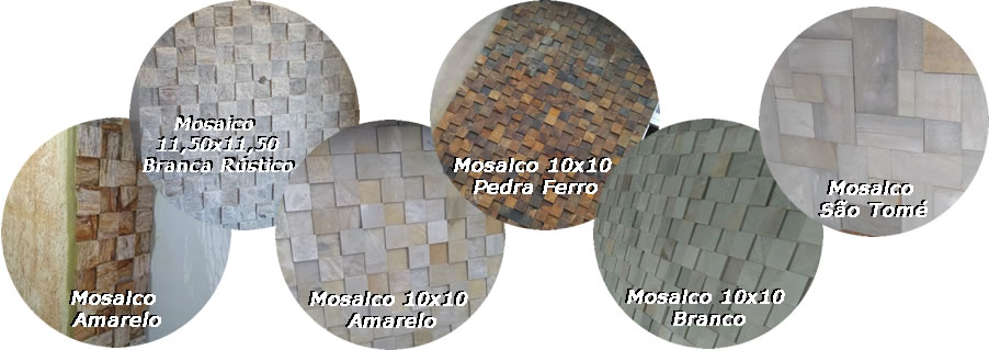 Mosaico Pedra Ferro 10x10 - Rose Pedras